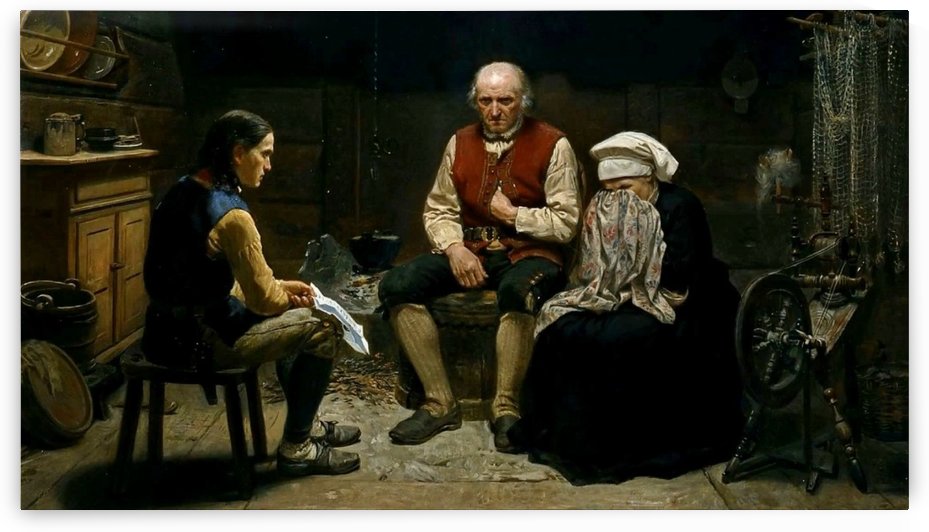 Disturbing news by Adolph Tidemand