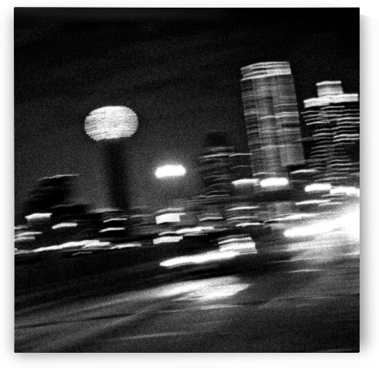 blurry downtown dallas houston viaduct  square 21 by Black And White