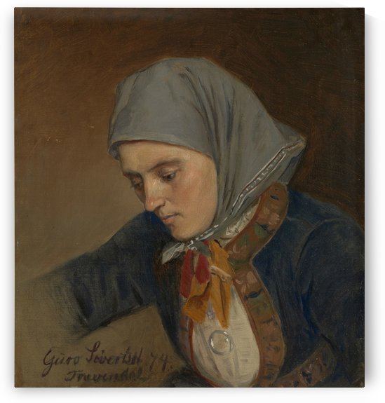 Portrait of Guro Sivertsdatter Travendal by Adolph Tidemand