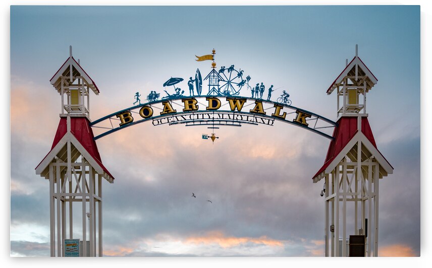 Ocean City Boardwalk Sign by Norma Brandsberg Photography