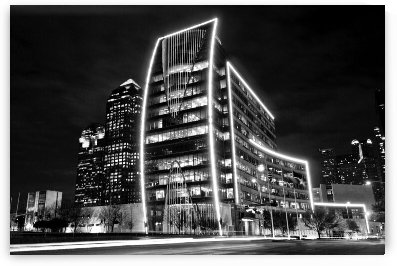 hunt building at night  horizontal 777 Hunt 13k.j by Black And White