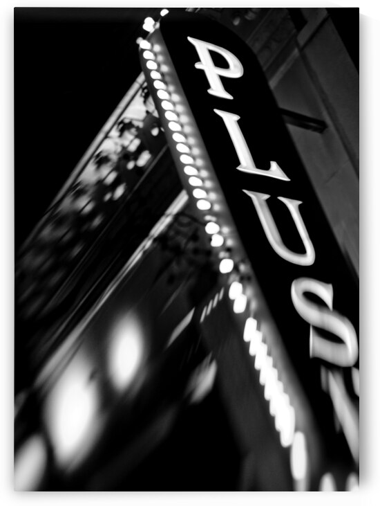 plush night club sign  vertical 788 Plush 13k by Black And White