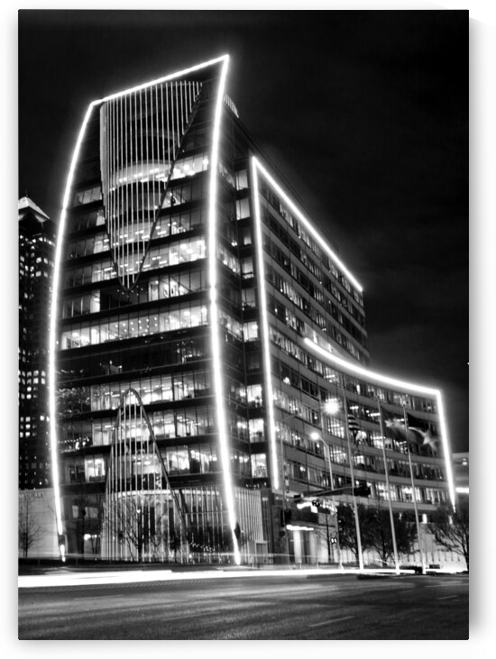 hunt building at night  vertical 777 Hunt 13k by Black And White