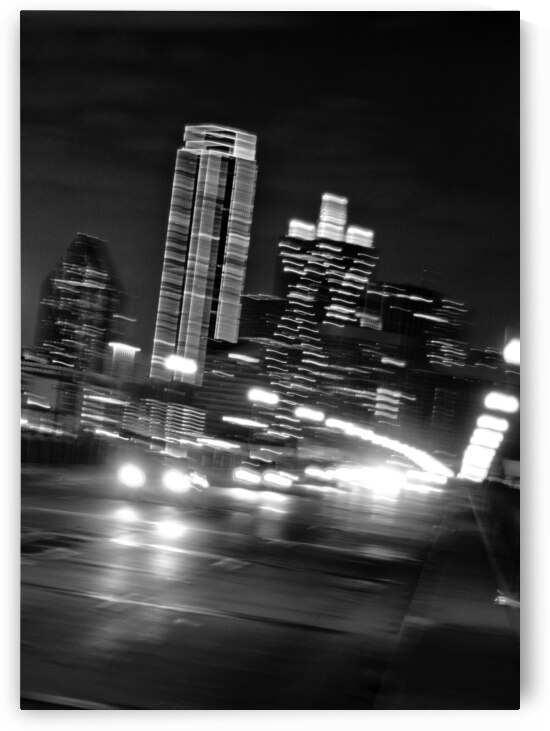 downtown dallas houston viaduct  vertical 767 Big by Black And White