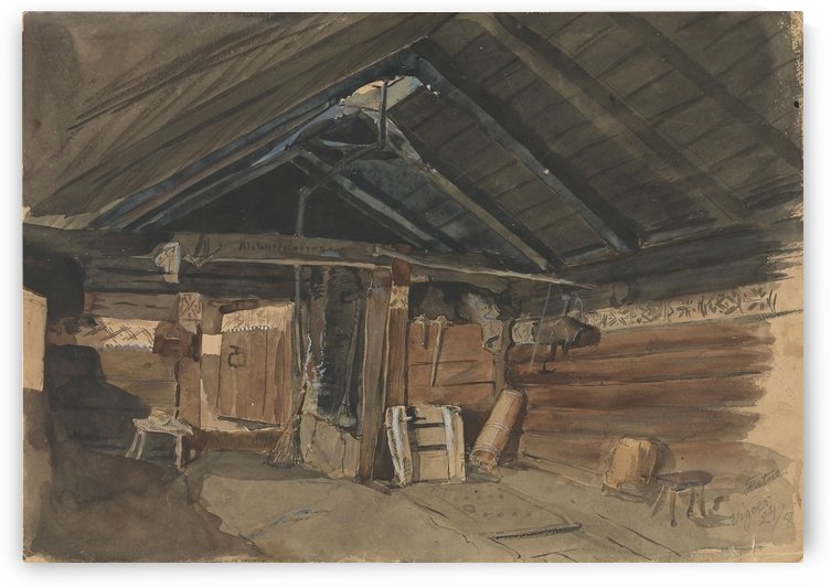 Up in the attic by Adolph Tidemand