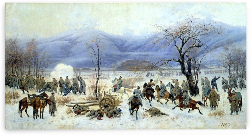 Battle of Shipka Sheinovo, December 28, 1877 by Alexei Danilovich Kivshenko