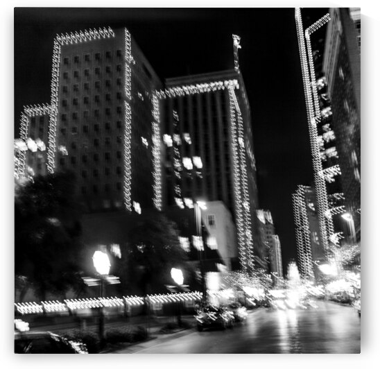 blurry shot of downtown fort worth  square 823 Th by Black And White
