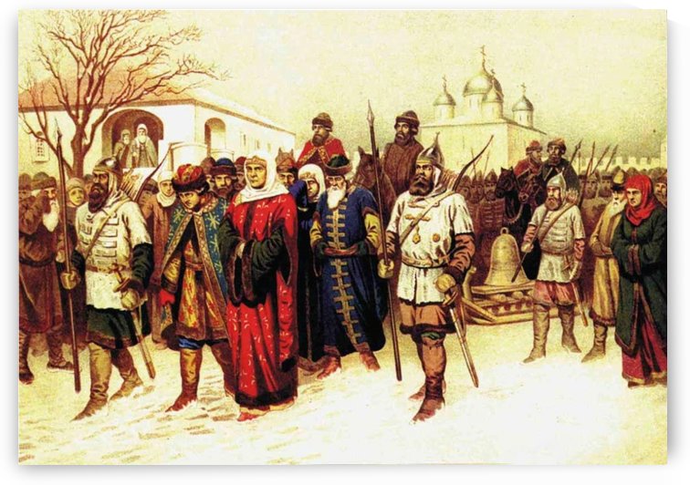 Marching through the city by Alexei Danilovich Kivshenko