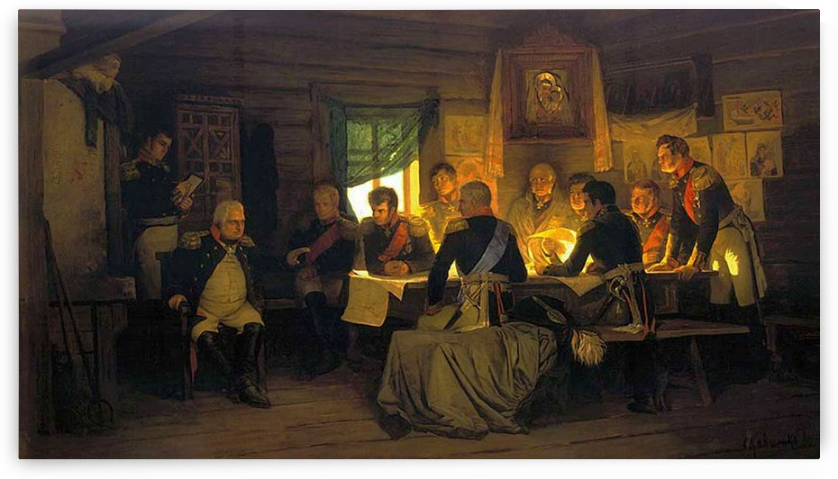 Generals in a conference by Alexei Danilovich Kivshenko