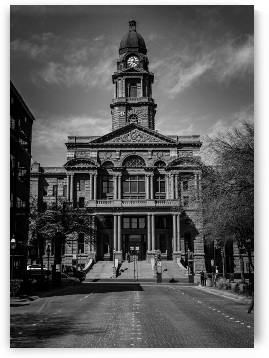 tarrant county courthouse  vertical 2130 Weatherf by Black And White