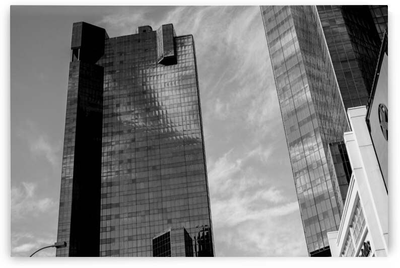 wells fargo buildings downtown fort worth  horizo by Black And White