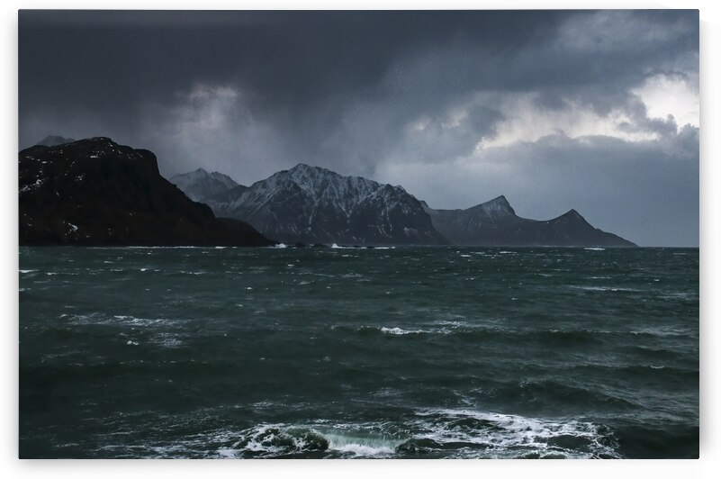 Lofoten Gale Wind sand Rocky Coastline by Norma Brandsberg Photography