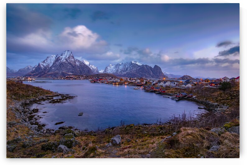 Lofoten Reine Water Mountain Landscape by Norma Brandsberg Photography