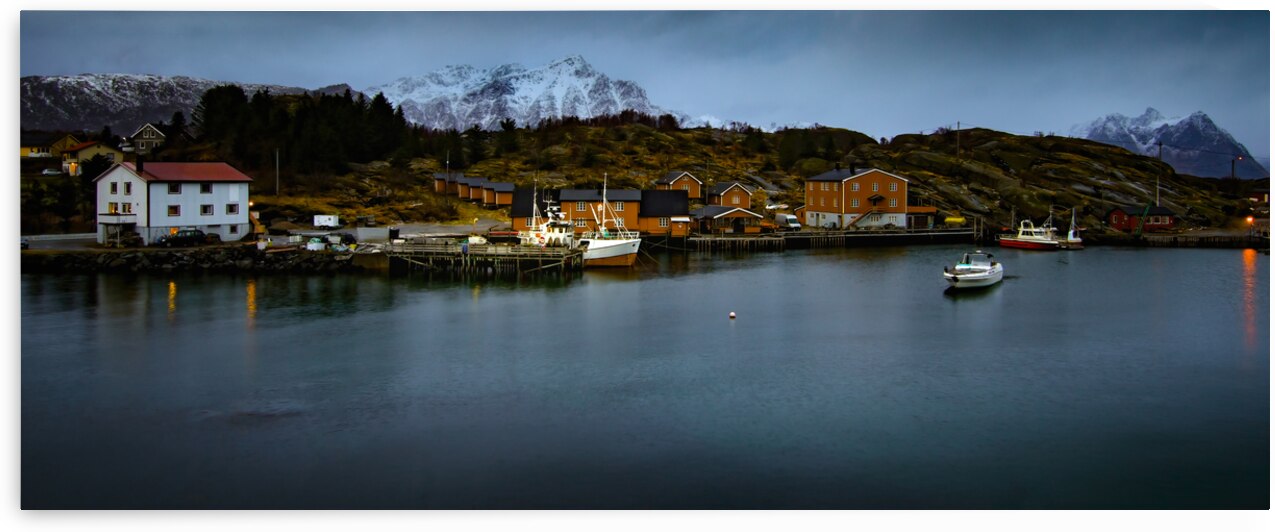 Lofoten Harbor Winter Rest by Norma Brandsberg Photography