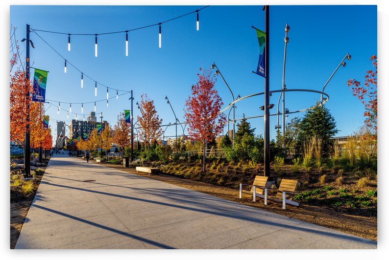 Omaha RiverFront Autumn Walk by Jennifer White