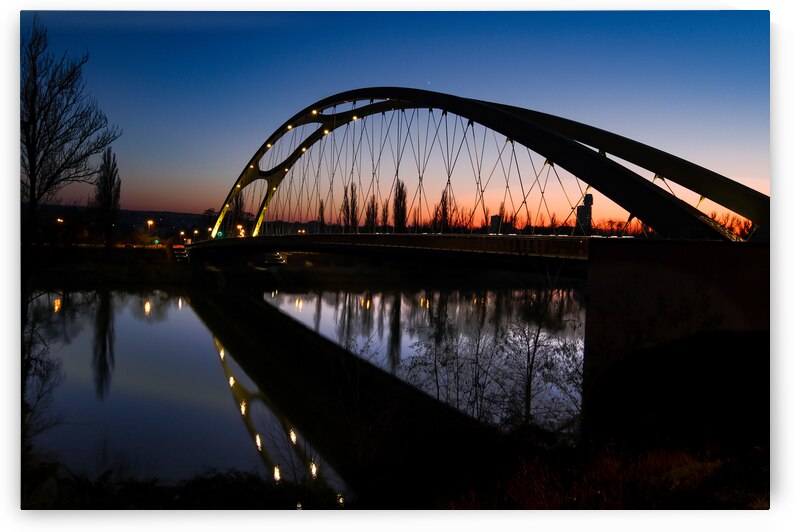 Frankfurt Bridge Sunset by Norma Brandsberg Photography