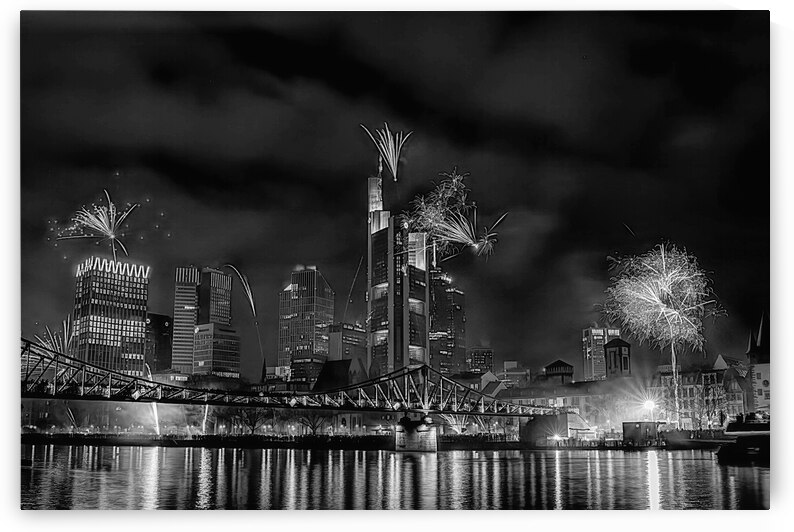 Frankfurt New Years in Black and White by Norma Brandsberg Photography