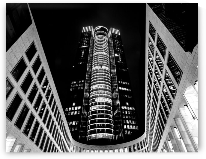 Tower 185 in Black and White by Norma Brandsberg Photography
