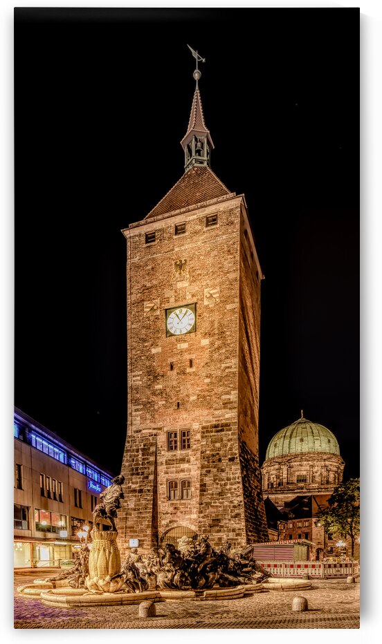 Nuremberg White Tower and St Elizabeth Church by Norma Brandsberg Photography