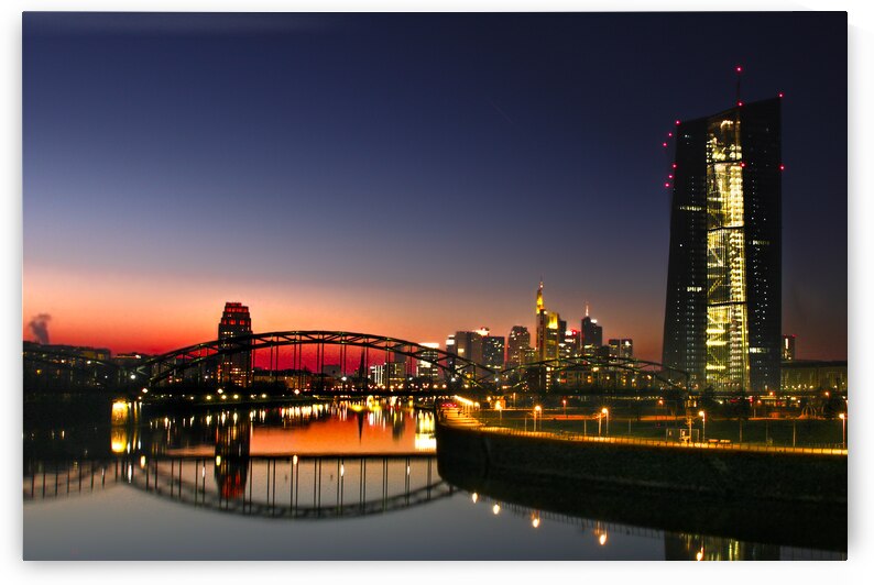 Frankfurt am Main Sunset River View by Norma Brandsberg Photography