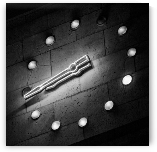 clock face on houston city hall  square 925 Forty by Black And White