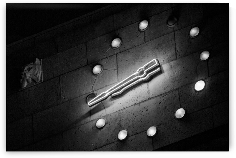 clock face on houston city hall  horizontal 925 F by Black And White