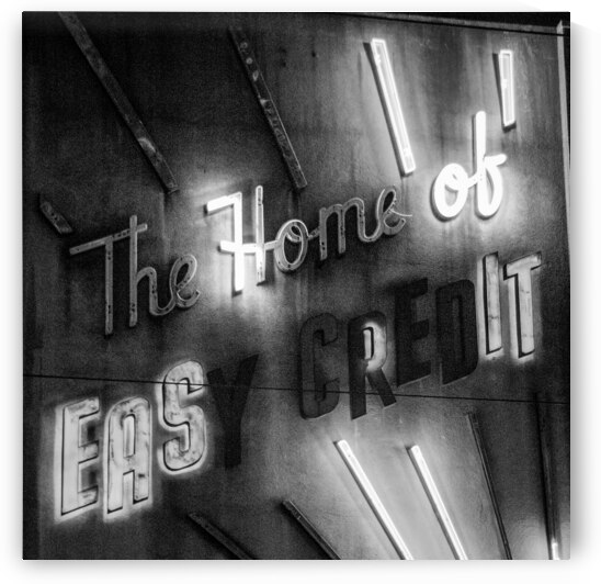 easy credit root of all evil  square 936 Problems by Black And White