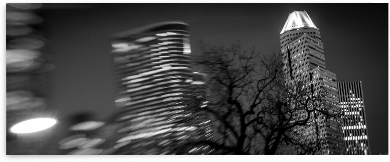 continental airlines building  panoramic 923 Cont by Black And White
