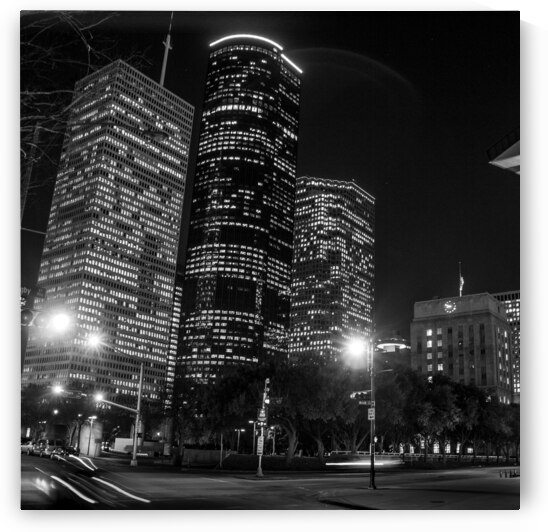 downtown houston texas  square 944 Shell 13k by Black And White
