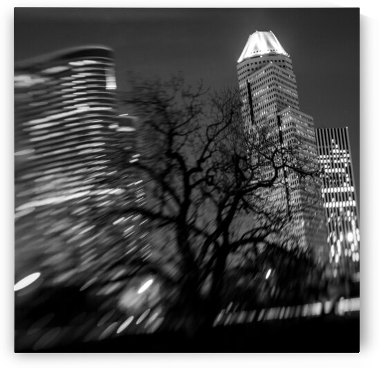 continental airlines building  square 923 Contine by Black And White