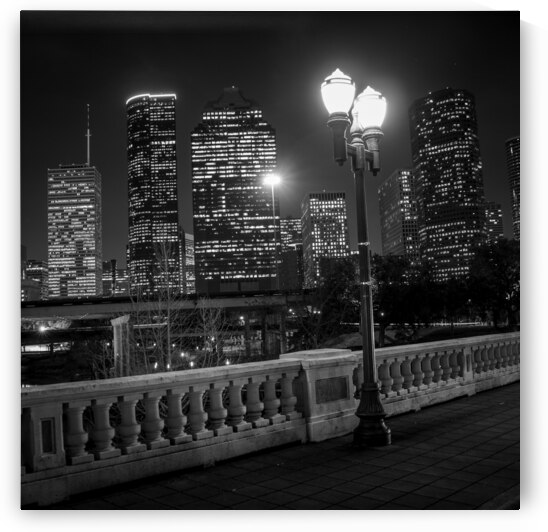 houston city scape at night  square 3276 Lamp 13k by Black And White