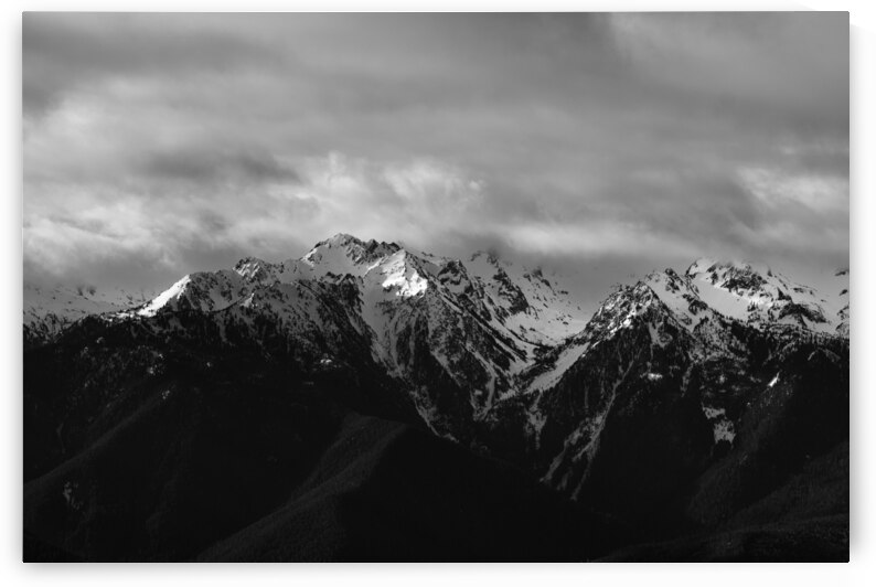 Looking towards Mount Carrie BW by Brad Millett Photography