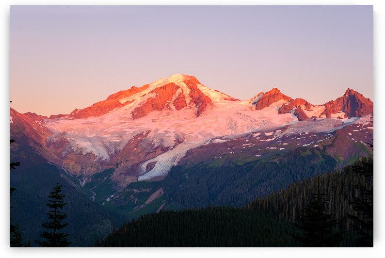 Last Light on Mt Baker by Brad Millett Photography