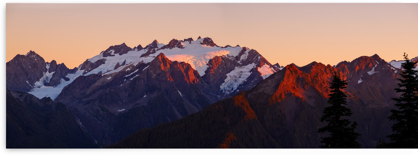 Last Light on Mt Olympus Pano by Brad Millett Photography