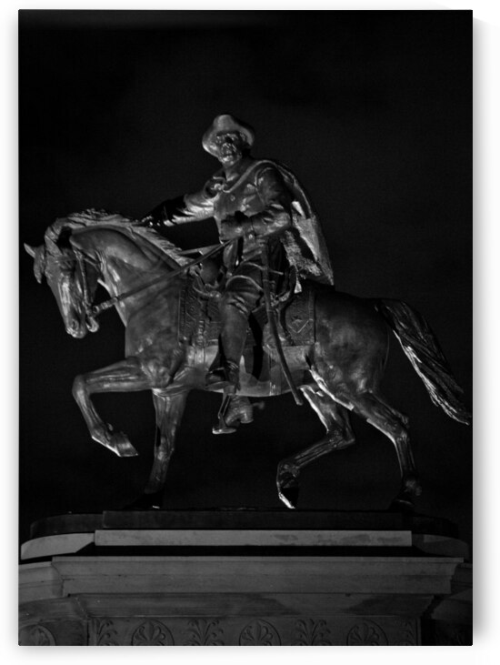 sam houston statue at night  vertical 943 Sam 13k by Black And White