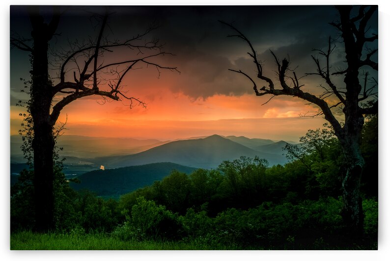Blue Ridge Overlook at Sunset by Norma Brandsberg Photography