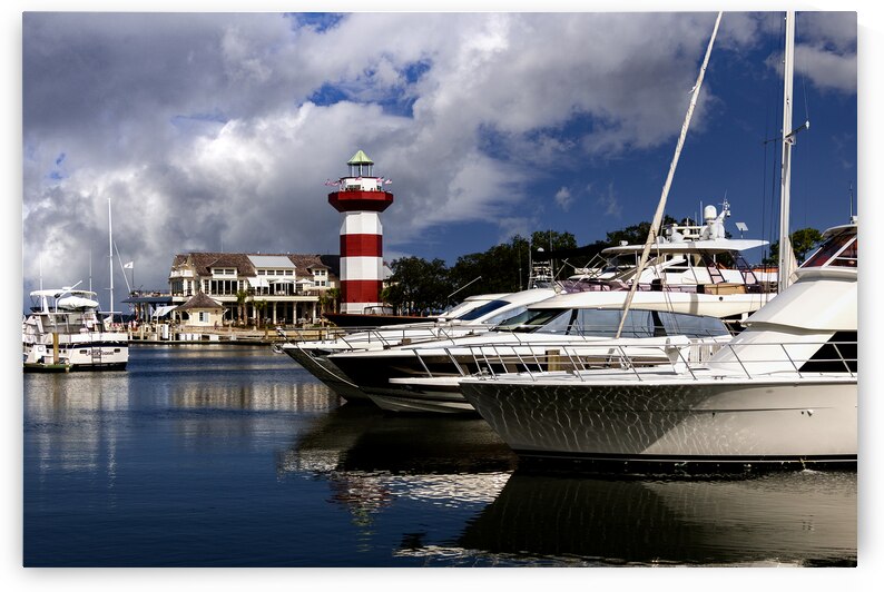 Sea Pines Lighthouse and Yachts by Norma Brandsberg Photography