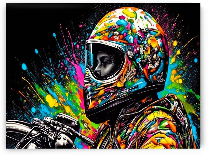 Color Splash Biker by SykArt Designs