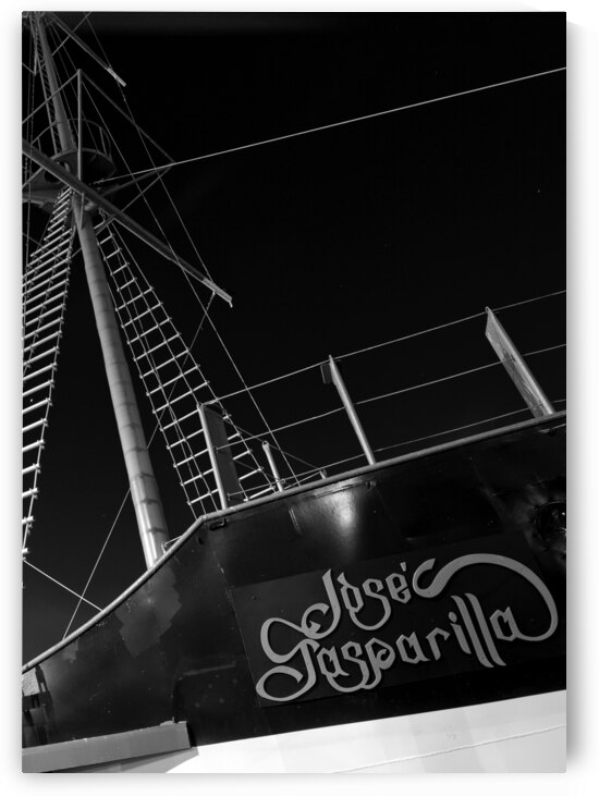 jose gasparilla pirate ship  vertical 1109 Gaspar by Black And White