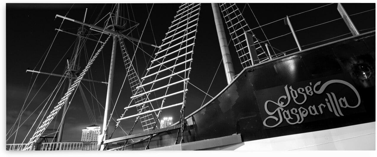 jose gasparilla pirate ship  panoramic 1109 Gaspa by Black And White