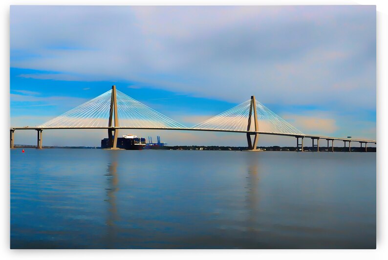 Arthur Ravenel Bridge at Charleston Abstract by Bill Swartwout Photography