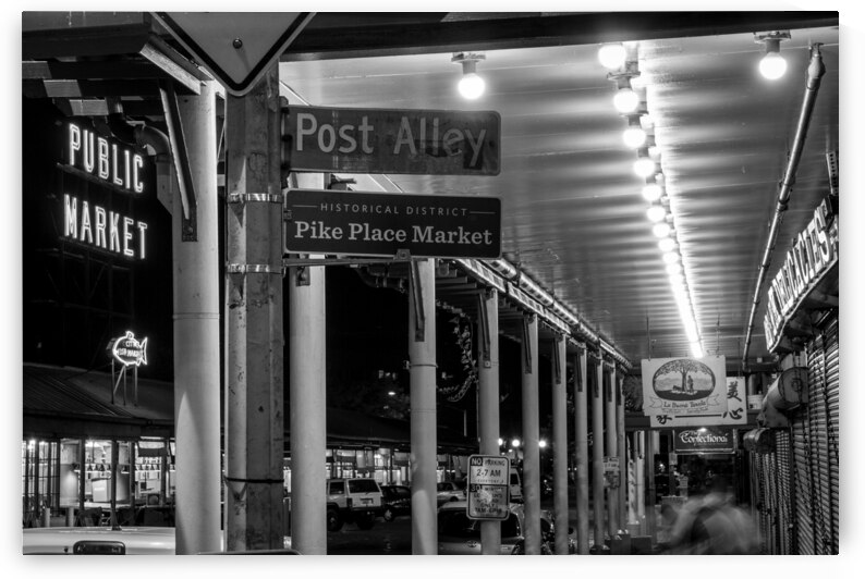 pike place market post alley  horizontal 2675 All by Black And White