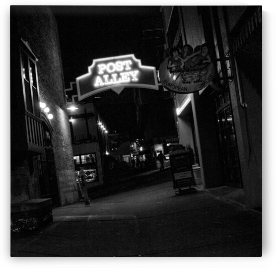 post alley at night  square 302 Post 13k by Black And White
