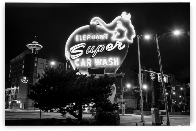 pink elephant car wash  horizontal 2680 Elephant by Black And White