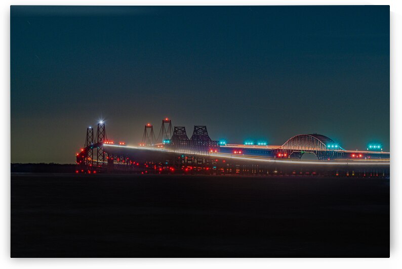 Wee Hours at Chesapeake Bay Bridge by Geoffrey Prior