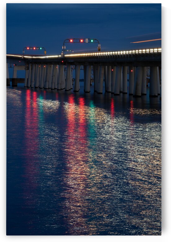 Bay Bridge Lights by Geoffrey Prior