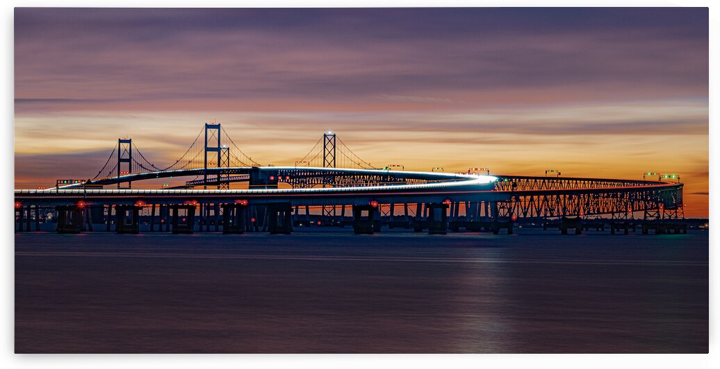Chesapeake Bay Bridge Sunrise by Geoffrey Prior