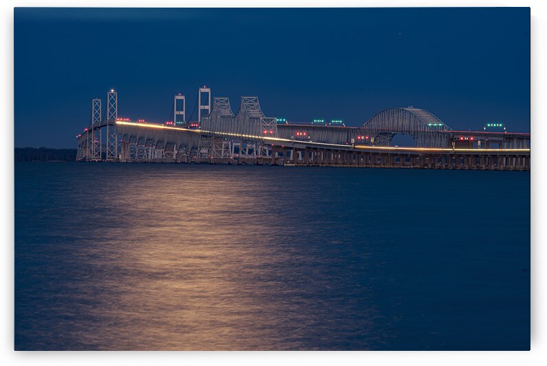 Moonlit Bay Bridge by Geoffrey Prior