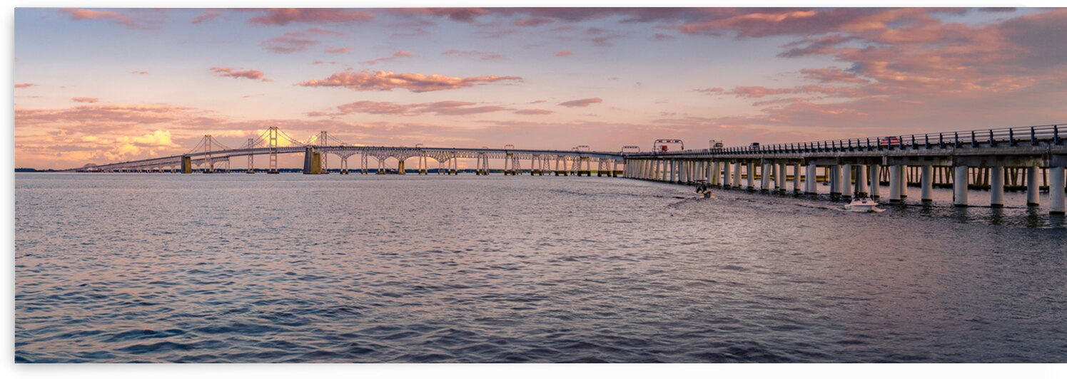 Chesapeake Bay Bridge Panorama by Geoffrey Prior