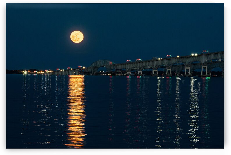 Bay Bridge Moon Rise by Geoffrey Prior